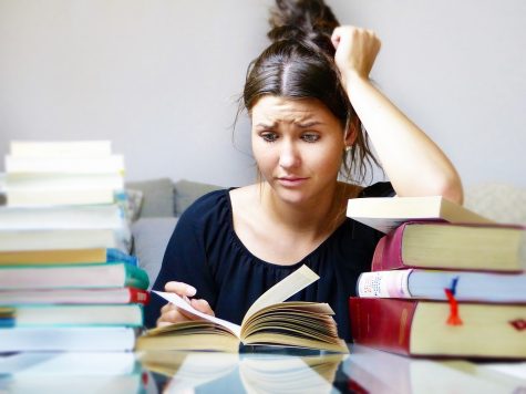 Woman Learn Study Young People Books Girl Stress